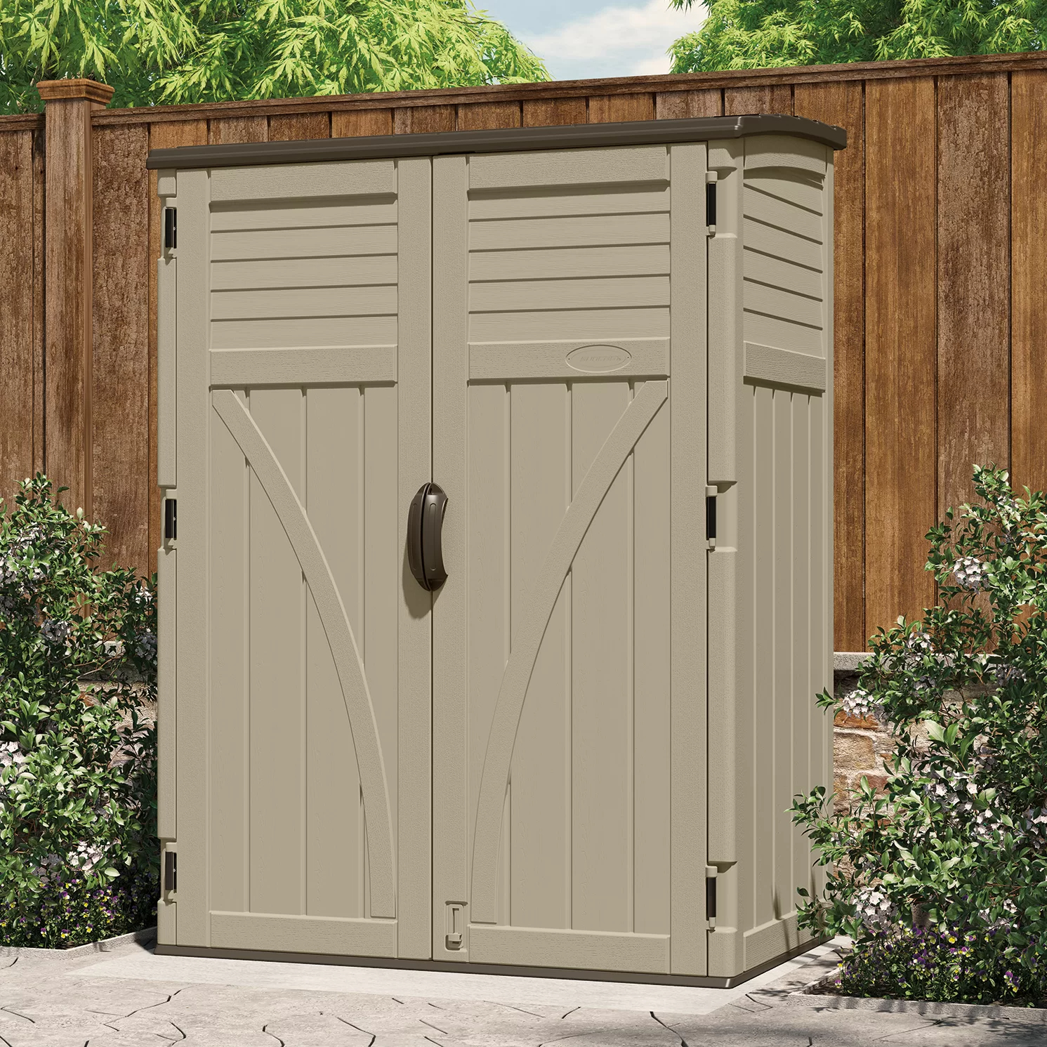 【Storage Shed】4x3 ft Plastic Vertical Tool Shed