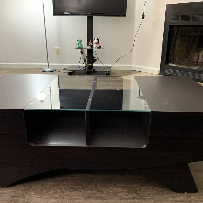 【Furniture】Madilynn Trestle Coffee Table with Storage
