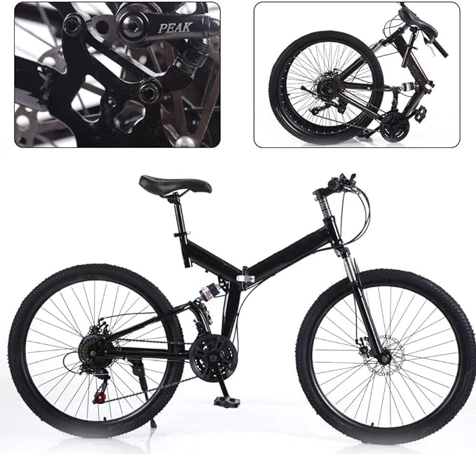 WSIKGHU 26-inch mountain bike carbon steel bicycle folding bicycle