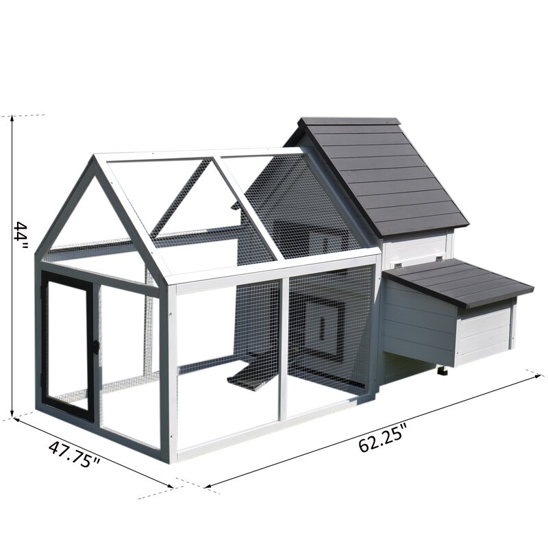 【Pet】Camas Chicken Coop with Chicken Run For Up To 3 Chickens