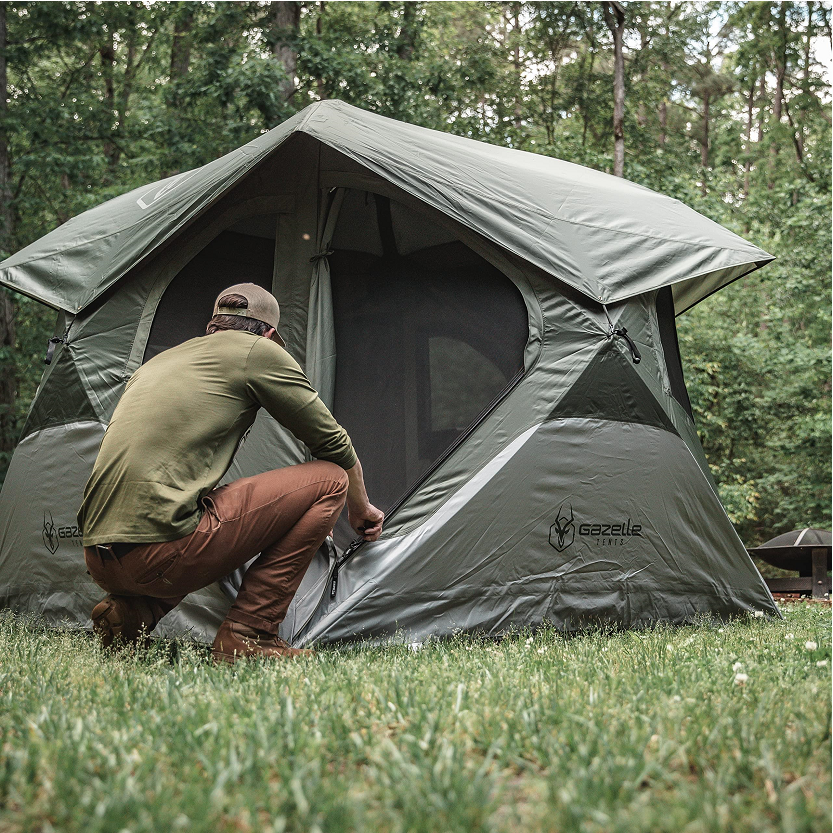 【Sports&Outdoors】T4 Hub Tent, Easy 90 Second Set-Up, Waterproof, UV Resistant, Removable Floor, 4-Person