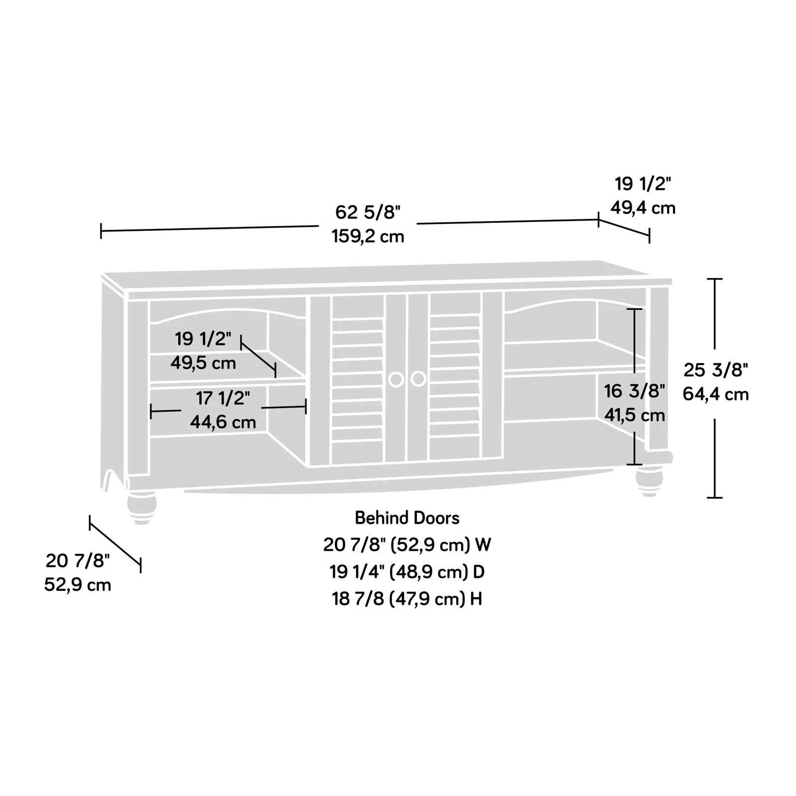 【Furniture】Bredevoort TV Stand for TVs up to 60
