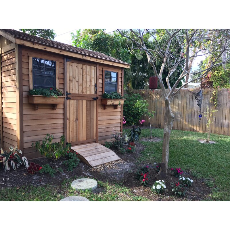【Storage Shed】9 ft. W x 6 ft. D Solid Wood Storage Shed
