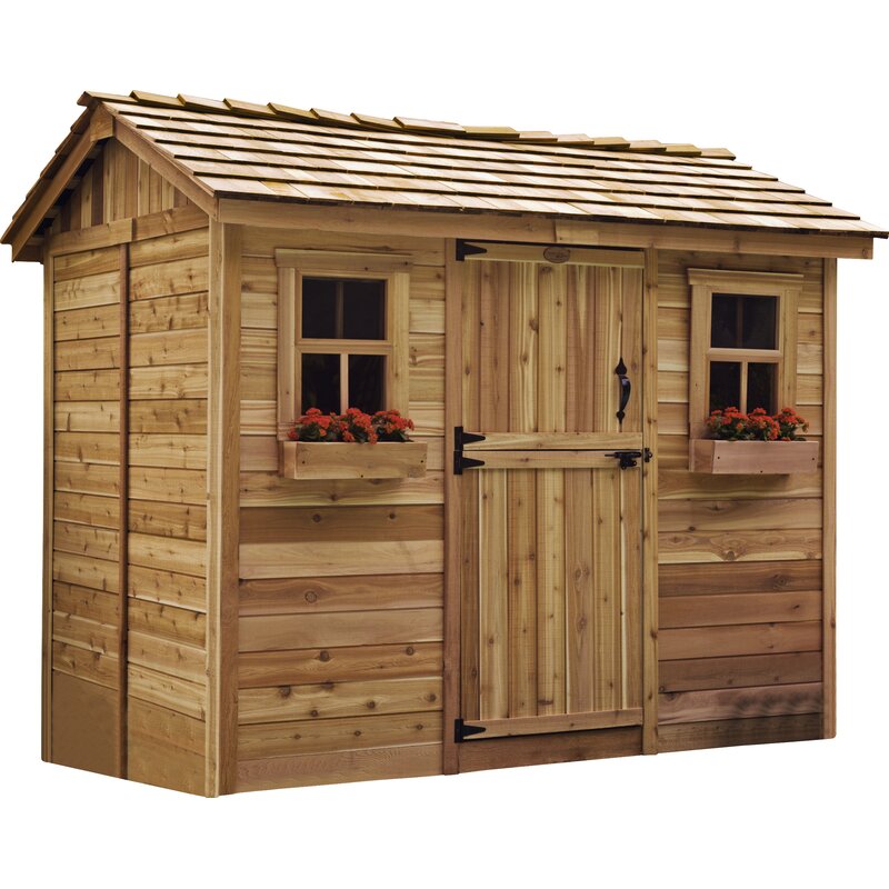 【Storage Shed】9 ft. W x 6 ft. D Solid Wood Storage Shed