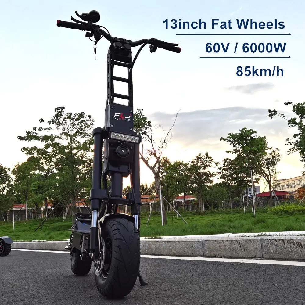 【Sports&Outdoors】90-150KMFLJ Upgraded Version 13 Inch Wheels 60V 6000W E Scooter 90-150KM