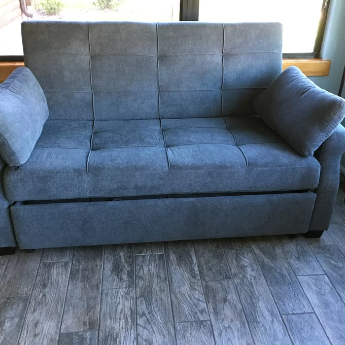 Serta Sabrina 72.6'' Queen Rolled Arm Tufted Back Convertible Sleeper Sofa with Cushions