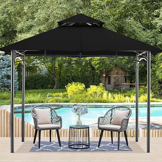 MASTERCANOPY Outdoor garden pavilion for terraces with stabilized steel farm