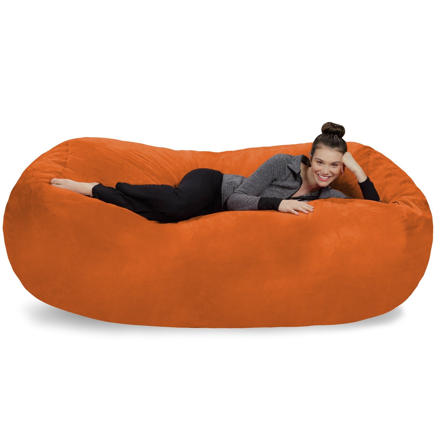 【Furniture】Sofa Sack - Plush Bean Bag Sofas with Super Soft Microsuede Cover - XL Memory Foam Stuffed Lounger Chairs