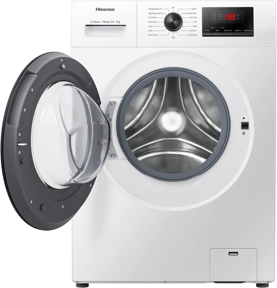 【Appliances】WFPV6012EM-Freestanding-6 KG-Front Load Washing Machine-Steam Wash-Quick Wash-15 Washing Programs