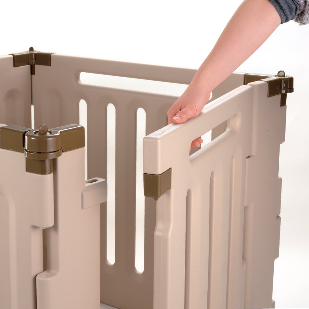 【Home&Garden】Convertible Indoor/Outdoor Pet Playpen, Large, Soft Tan/Mocha