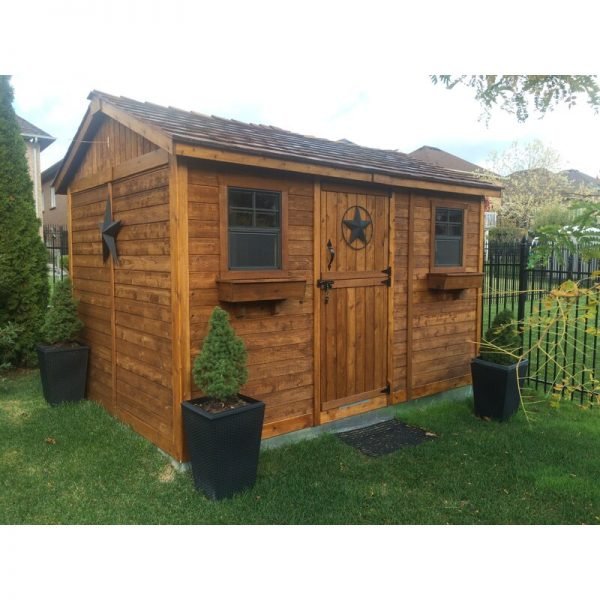 【Storage Shed】9 ft. W x 6 ft. D Solid Wood Storage Shed