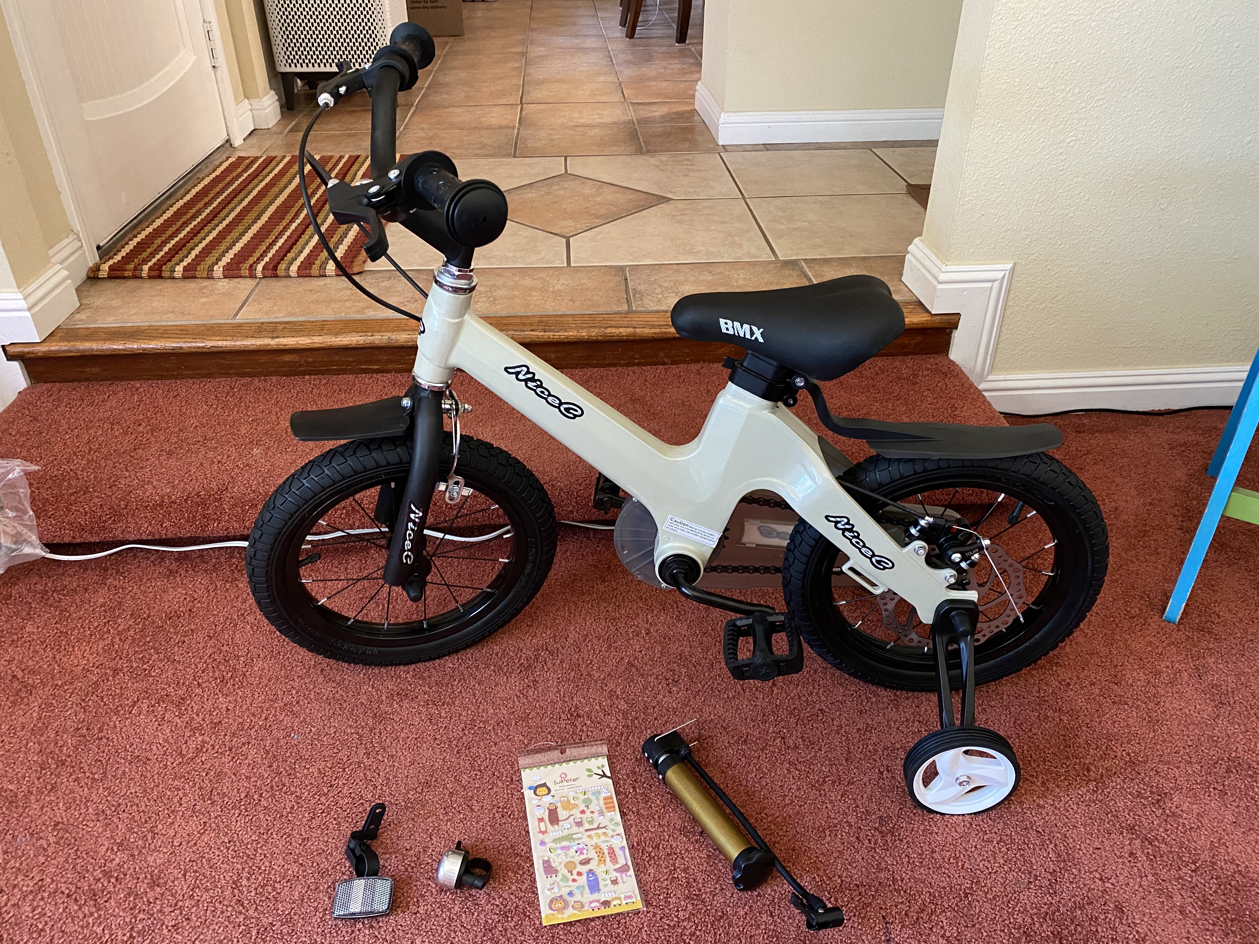 【Sports&Outdoors】Training Wheel Bike, Kids Bike Boys Girls, BMX Mountain with Dual Disc Brake 12-14-16-18 inch