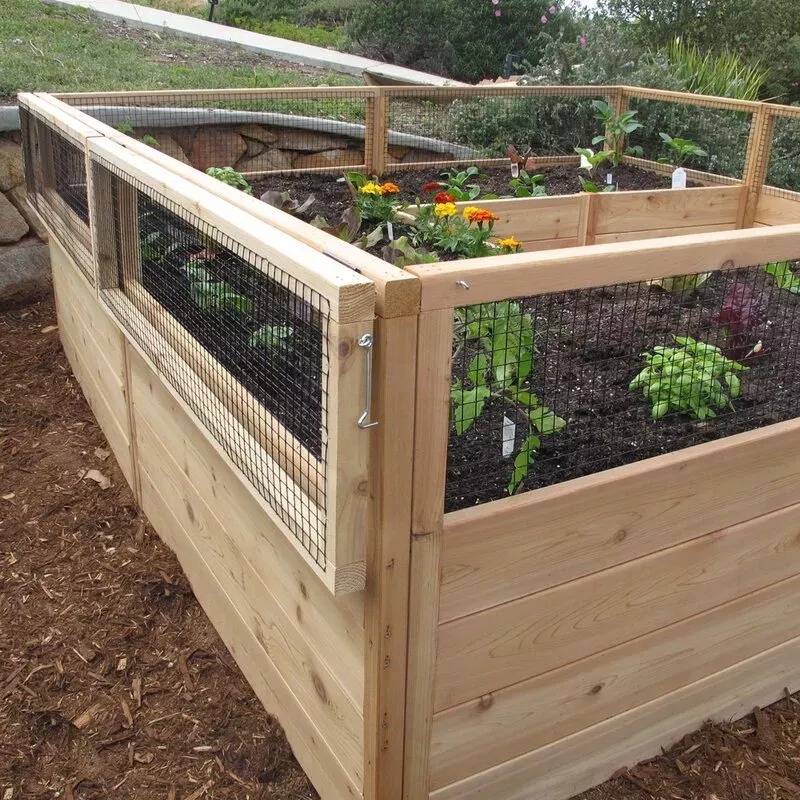 【Home&Garden】7.5' x 8' Wood Frame Garden Bed For Sale
