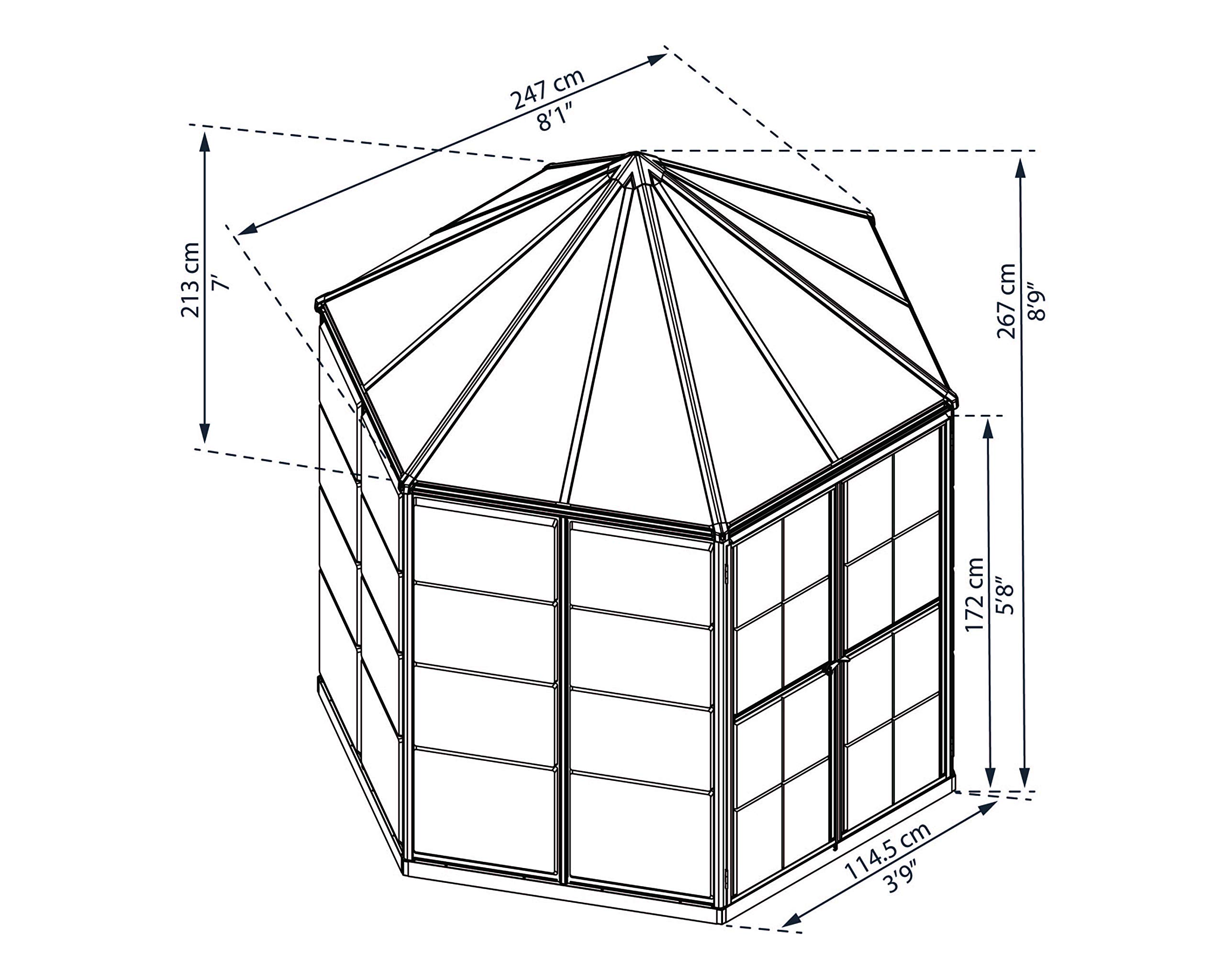 【Home&Garden】Canopia Oasis Greenhous - 7' x 8' x 9' - Gray