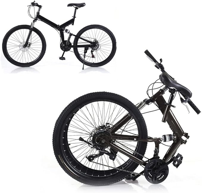WSIKGHU 26-inch mountain bike carbon steel bicycle folding bicycle