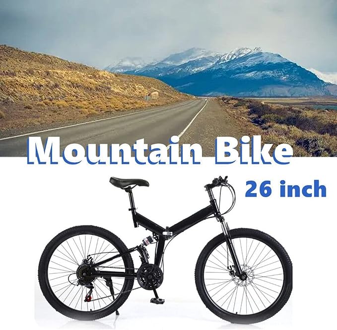 WSIKGHU 26-inch mountain bike carbon steel bicycle folding bicycle