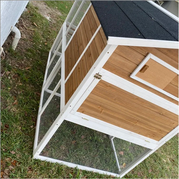 【Pet】Shanae Walk In Chicken Coop with Chicken Run For Up To 8 Chickens