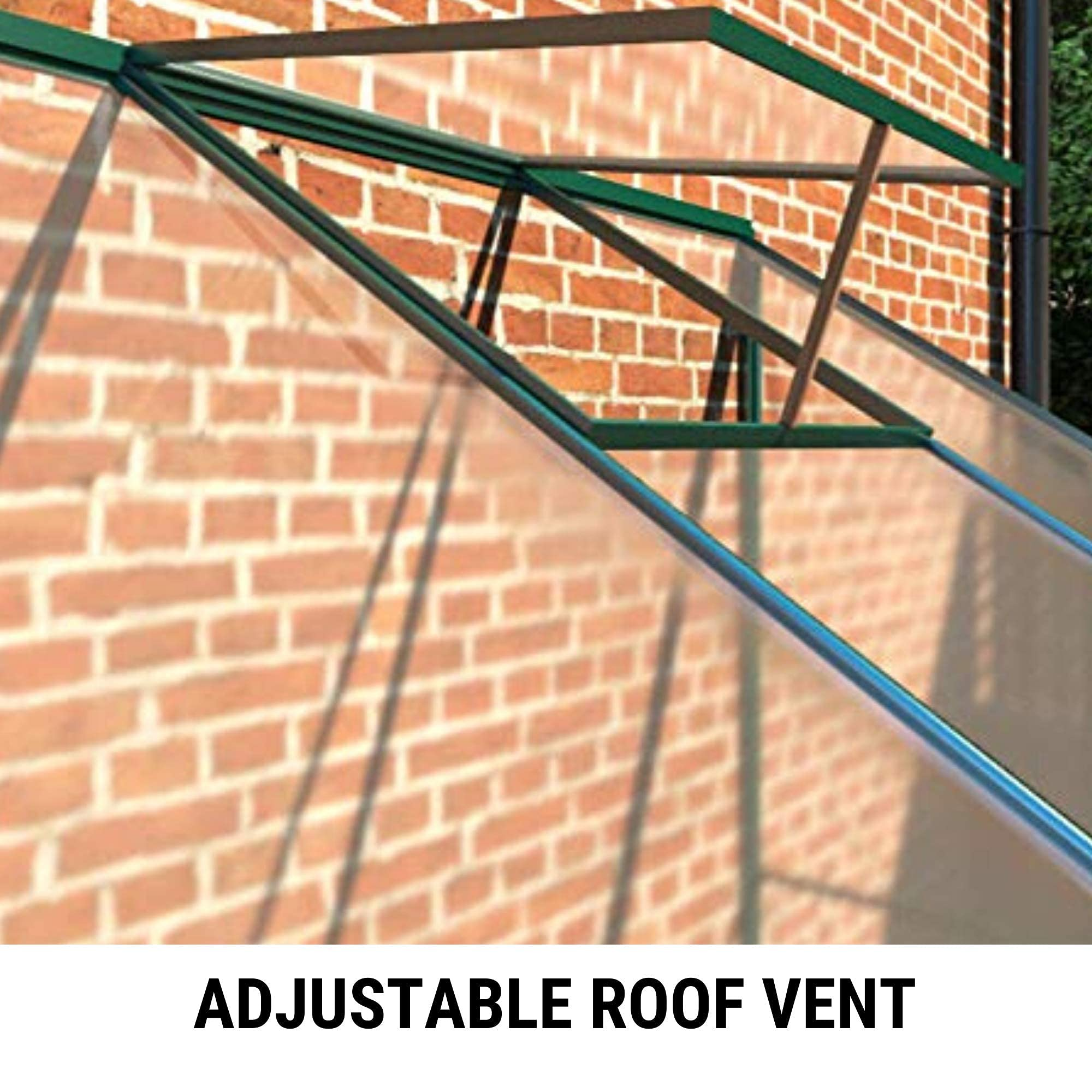 【Home&Garden】Polycarbonate Aluminium Metal Frame Lean-To Greenhouse Green
