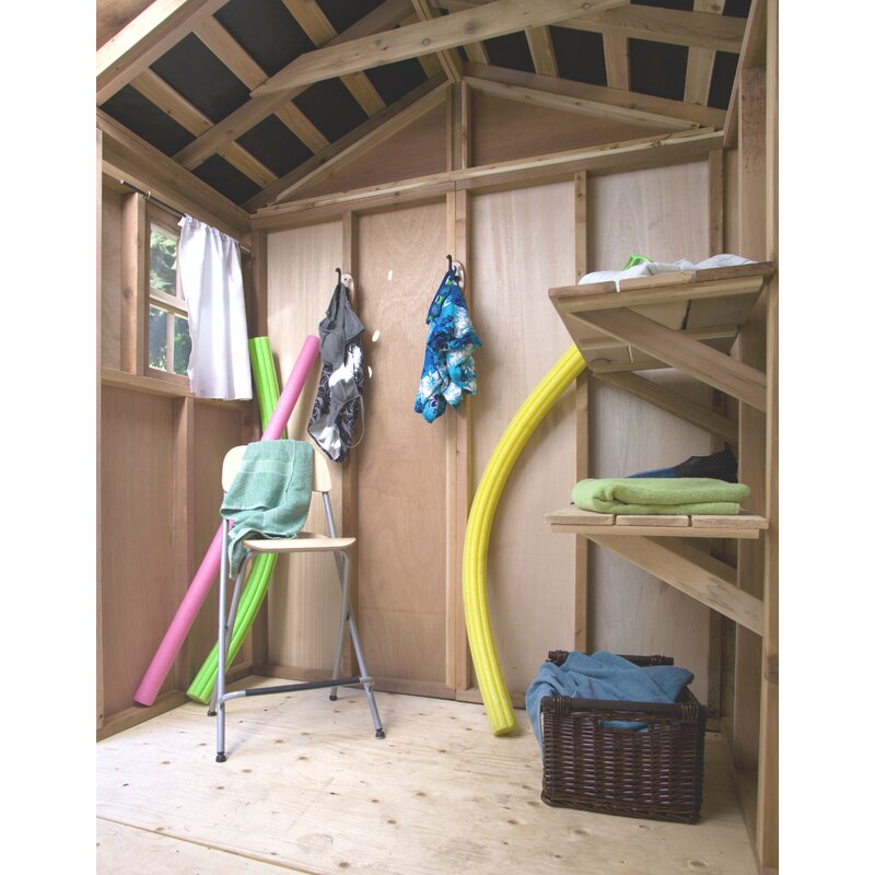 【Storage Shed】9 ft. W x 6 ft. D Solid Wood Storage Shed
