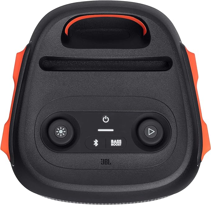 JBL PartyBox110 Portable Indoor and Outdoor Party Speaker with Built-In Lights, IPX4 Splashproof Design, Deep Bass and 12 Hours of Playtime, in Black