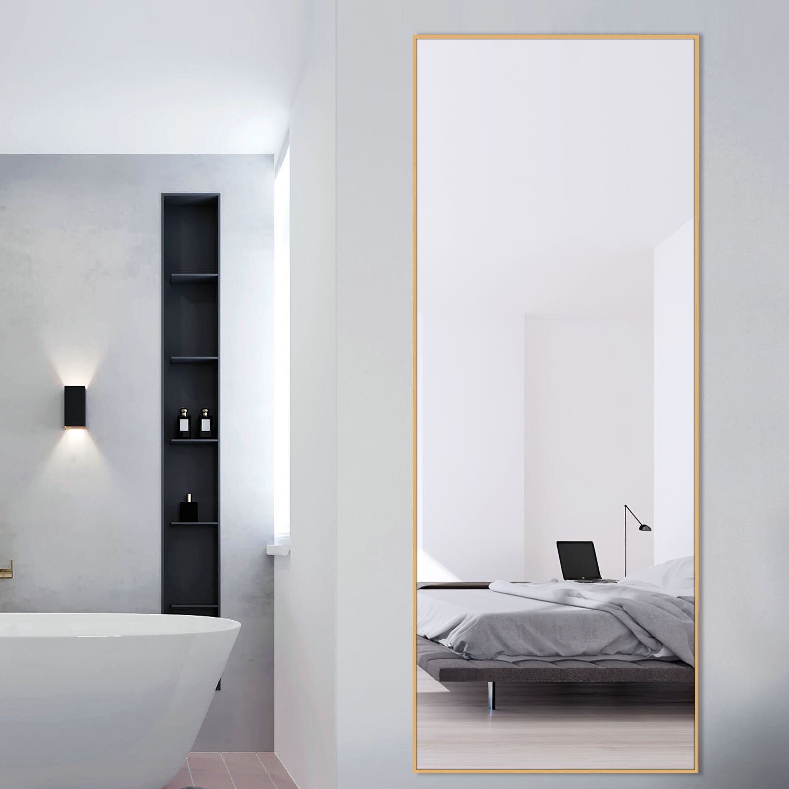 【Home Improvement】Rectangle Metal Mirror