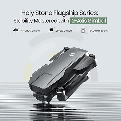 Holy Stone 2-Axis Gimbal GPS Drone with 4K EIS Camera for Adult Beginners