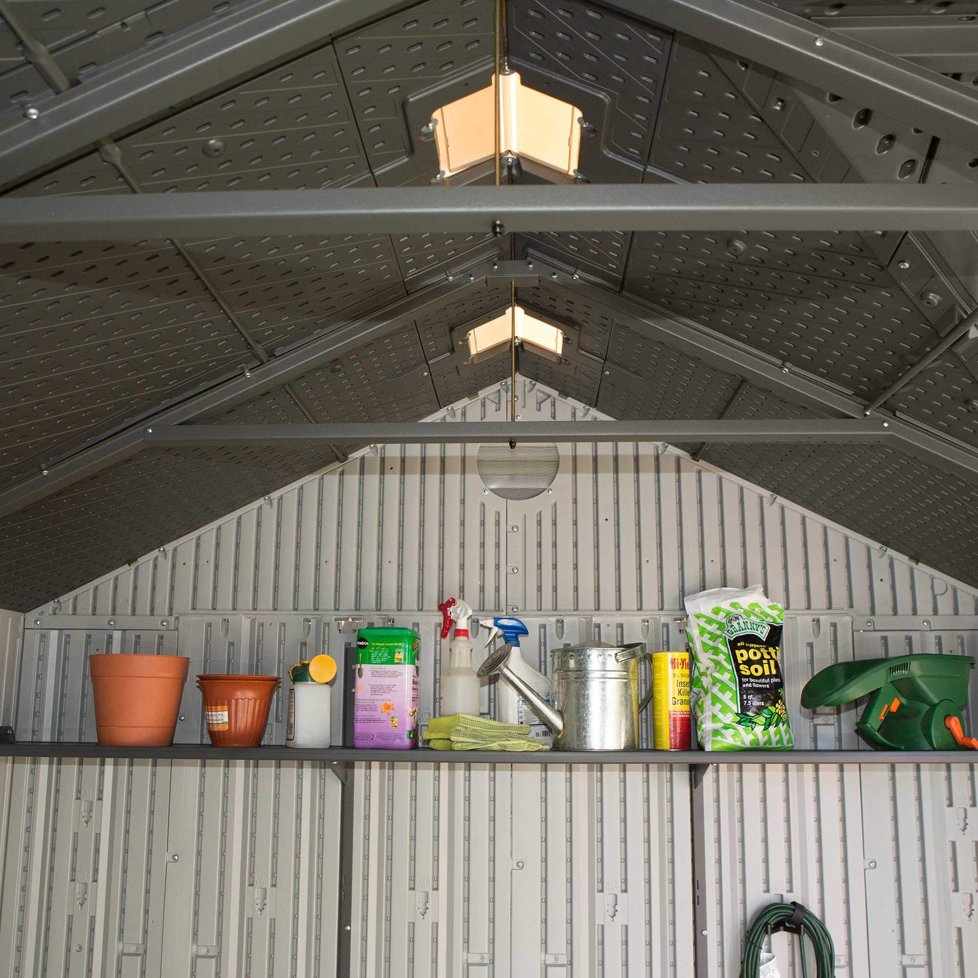 【Storage Shed】10 x 8 Ft. Outdoor Storage Shed, Gray