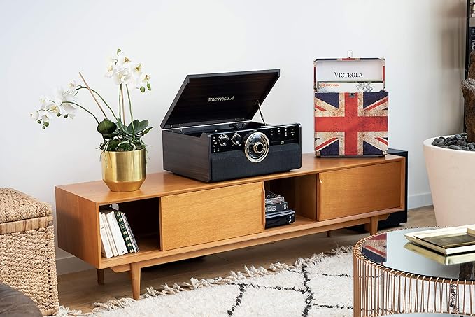 Victrola Empire Bluetooth Record Player – 6-in-1 Music Center