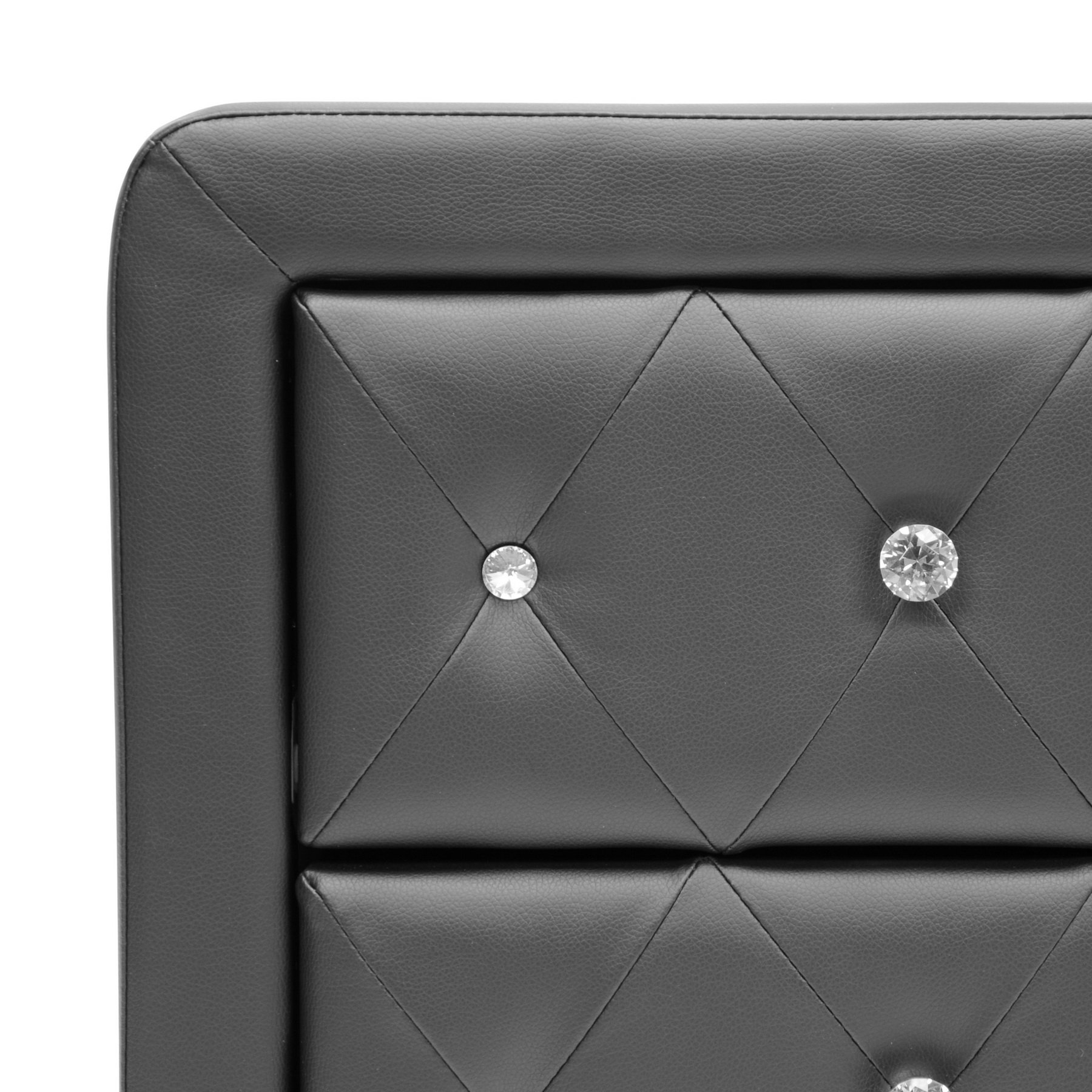 【Furniture】Stella Crystal Tufted Upholstered Modern Nightstand
