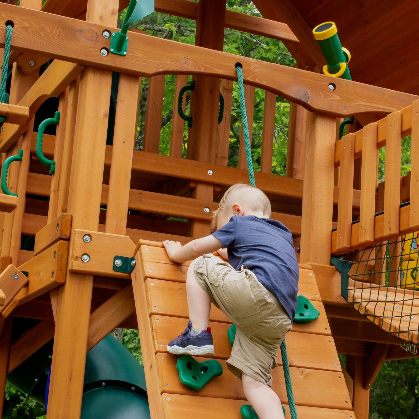 【Baby&Kids】Treasure Trove I Swing Set with Wood Roof
