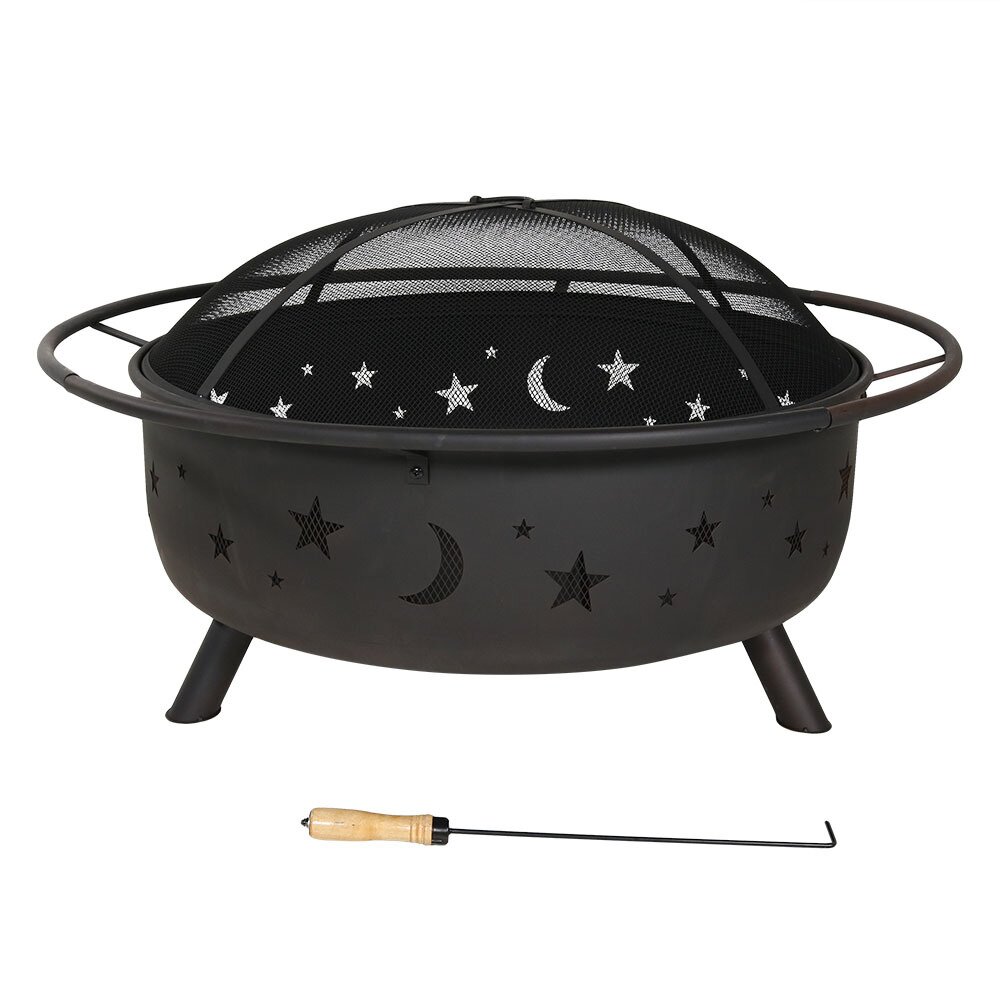 【Sports&Outdoors】Gustafson 23'' H x 42'' W Steel Wood Burning Outdoor Fire Pit