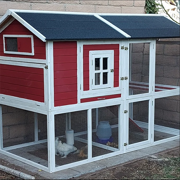 【Pet】Shanae Walk In Chicken Coop with Chicken Run For Up To 8 Chickens