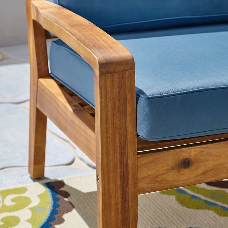 【Home&Garden】Bellevue Solid Wood 7 - Person Seating Group with Cushions