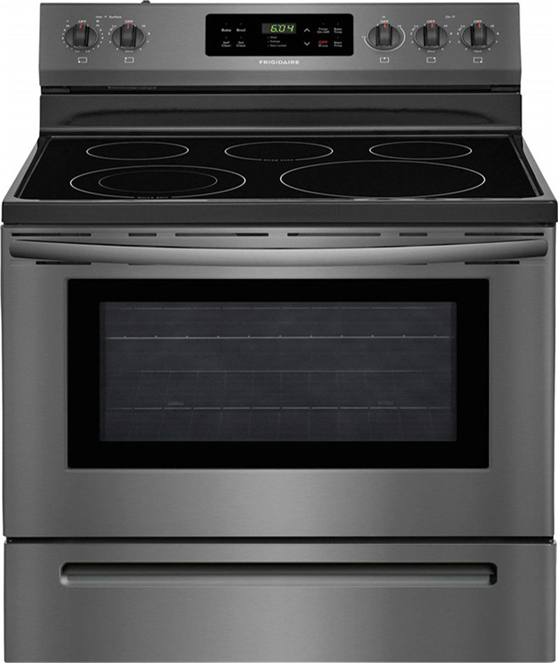 [Appliances]30 Freestanding Electric Range with 5.3 cu. ft. Capacity 2 Oven Racks Storage Drawer 5 Heating Elements