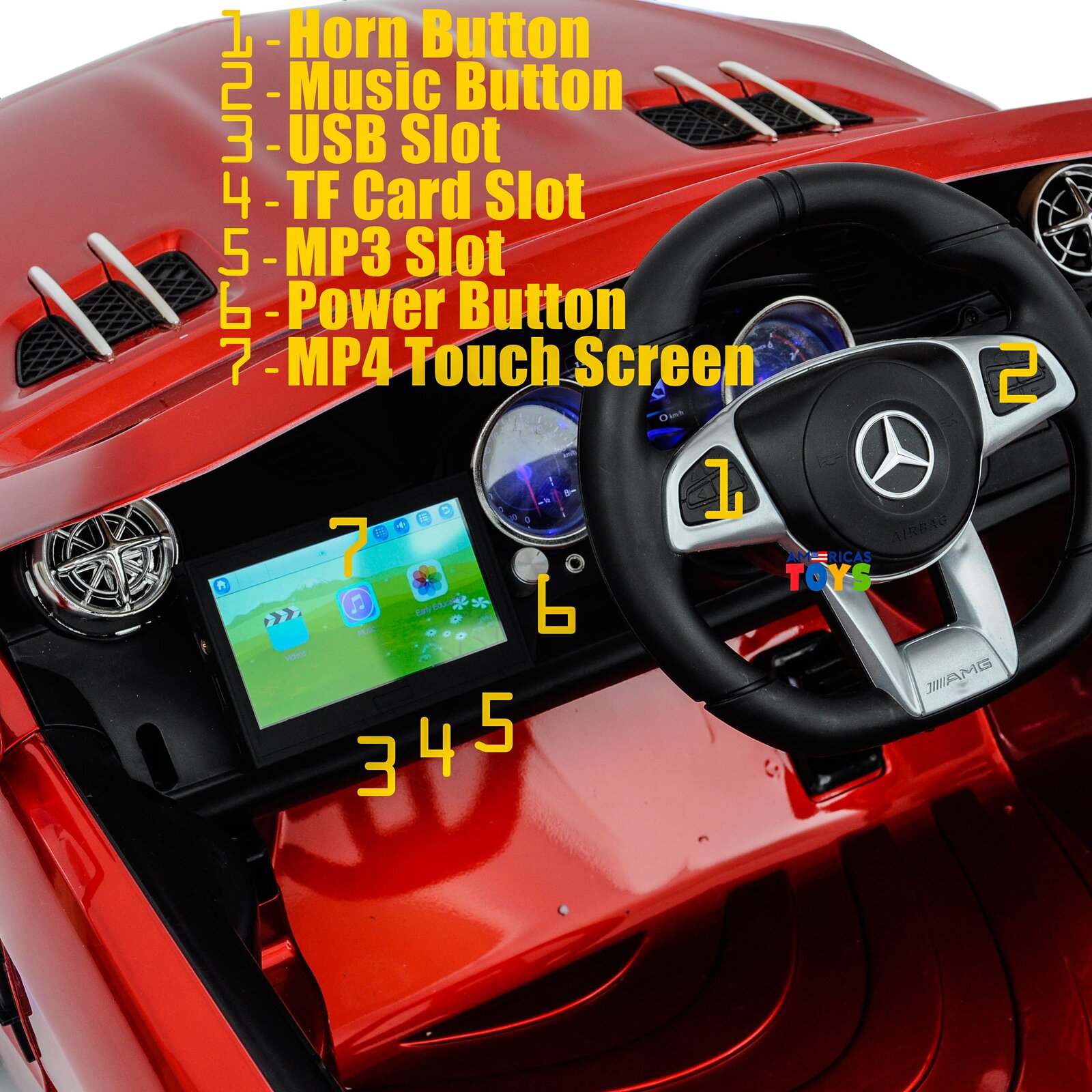 【Baby&Kids】Licensed Car with Mp4 Touch Screen