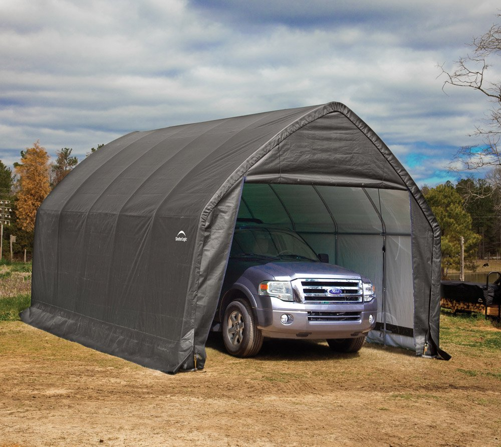 【Home&Garden】13'x20'x12' Garage-in-a-Box SUV & Full-Size Truck All-Season Metal Portable Outdoor Garage