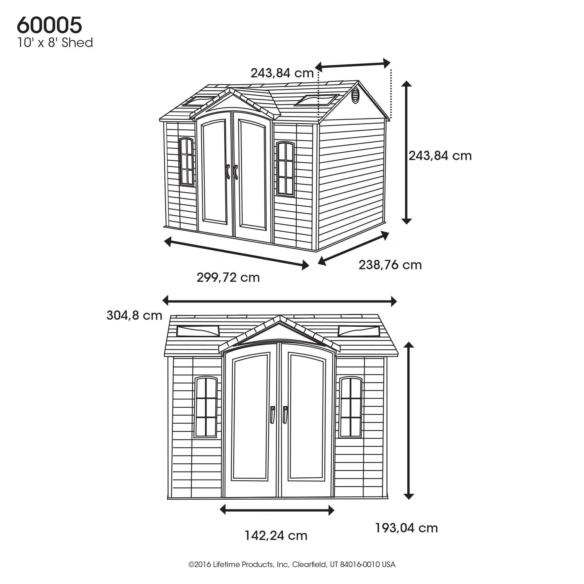 【Storage Shed】10x8 ft Outdoor Storage Shed, Desert Sand