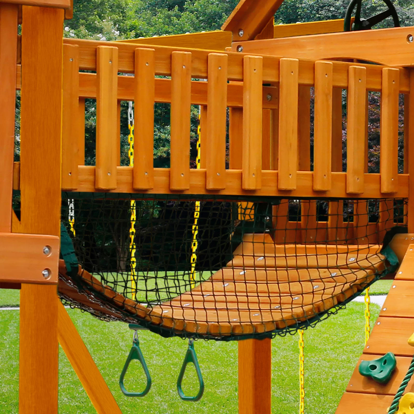 【Baby&Kids】Treasure Trove I Swing Set with Wood Roof