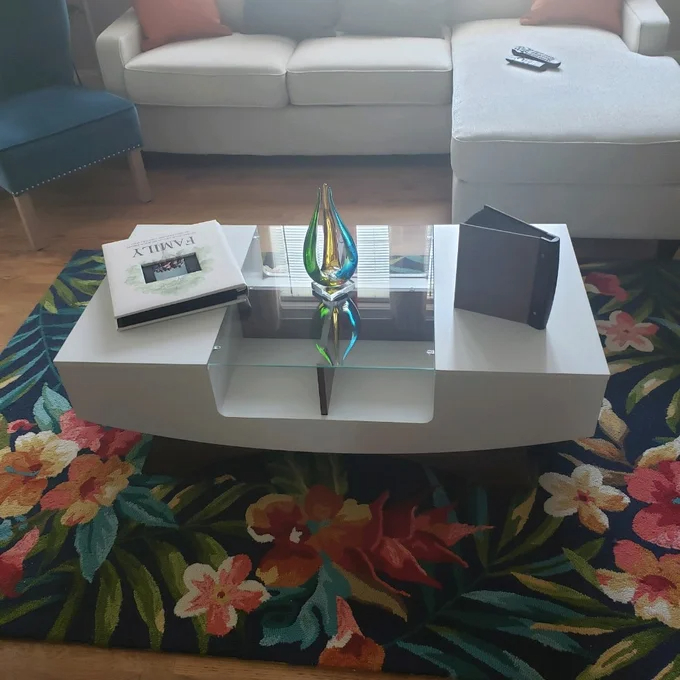 【Furniture】Madilynn Trestle Coffee Table with Storage