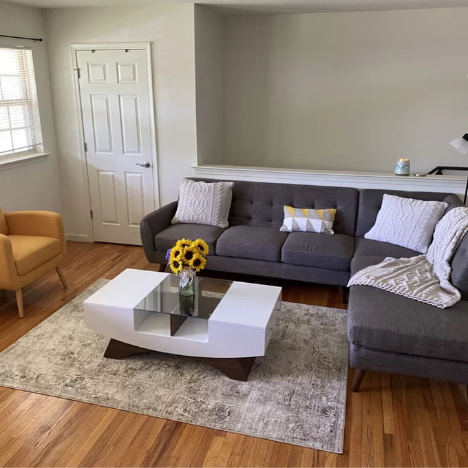 【Furniture】Madilynn Trestle Coffee Table with Storage