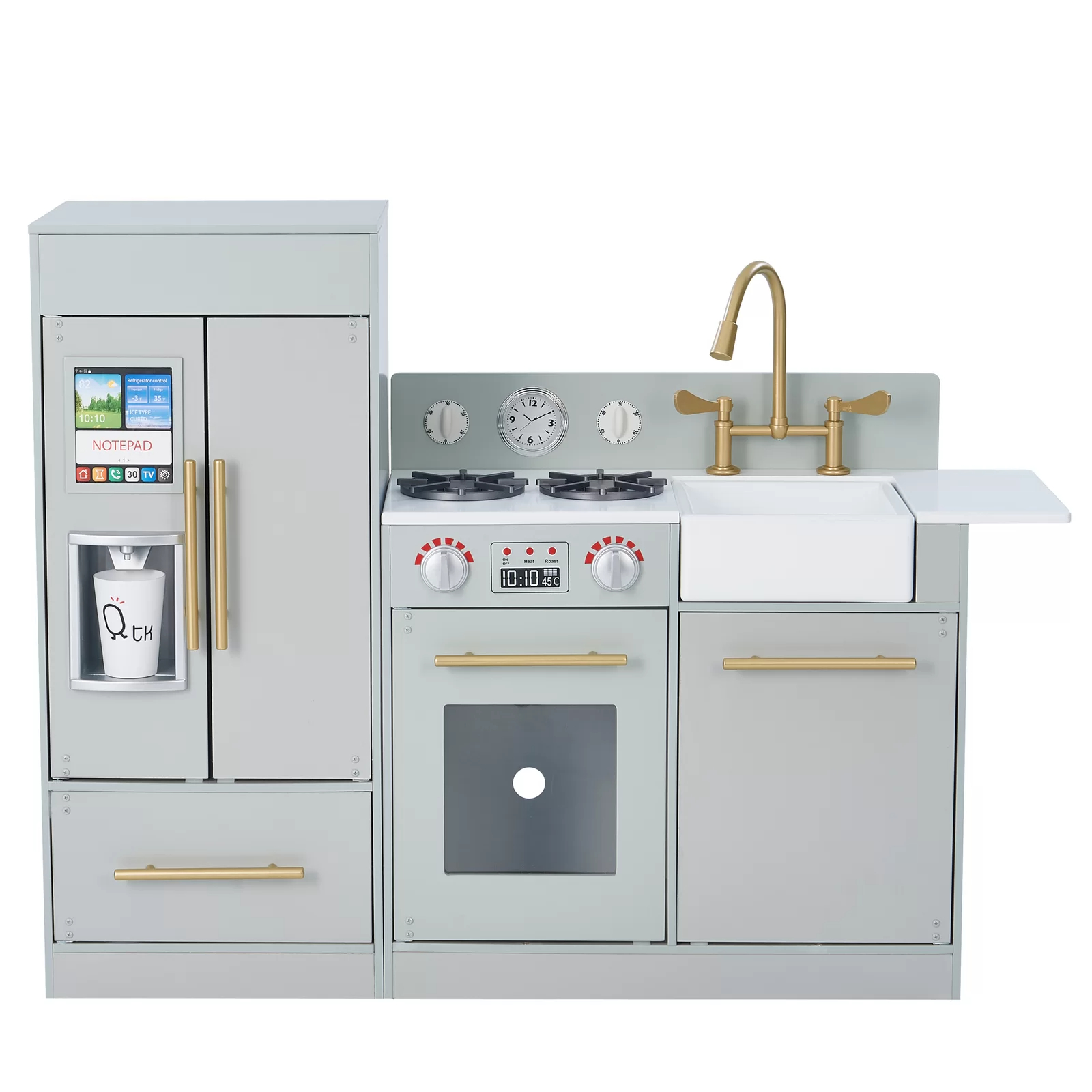 【Baby&Kids】Play Kitchen Toddler Pretend 2 pcs Play Set with Accessories & Ice Maker