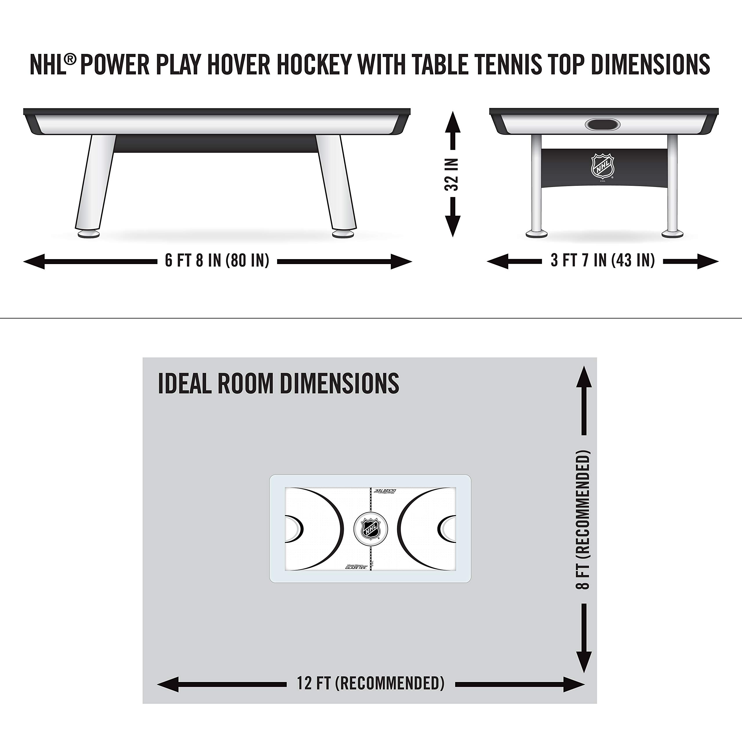 【Sports&Outdoors】Multi-Game Tables, Play 2-in-1 Air Hockey Table with Table Tennis Top