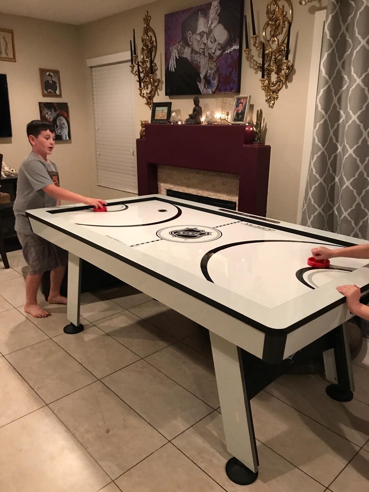 【Sports&Outdoors】Multi-Game Tables, Play 2-in-1 Air Hockey Table with Table Tennis Top