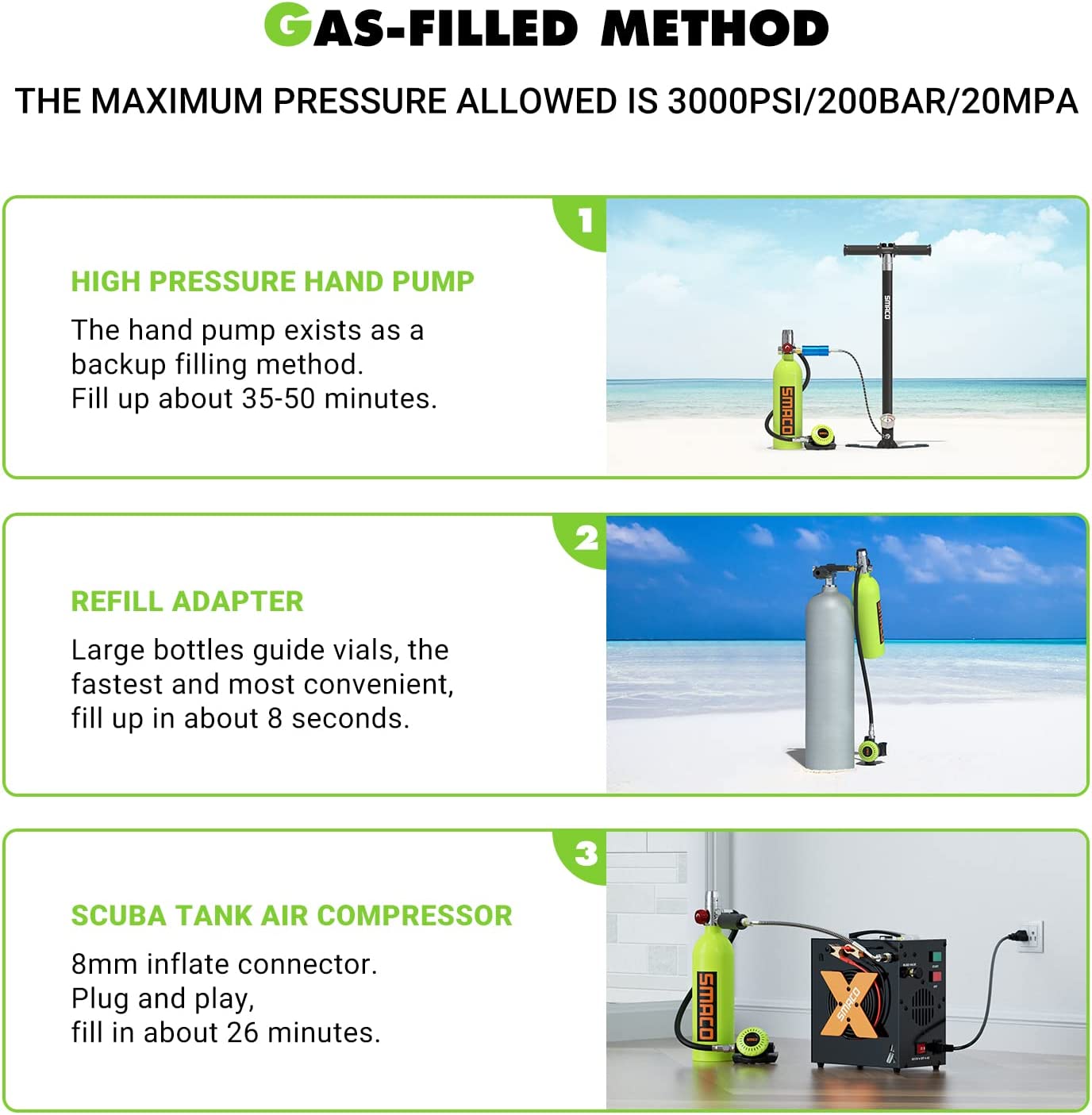 【Sports&Outdoors】Scuba Tank Diving Gear for Diver 1L Mini Scuba Tank Oxygen Cylinder with 15-20 Minutes Underwater Breathing Portable Diving