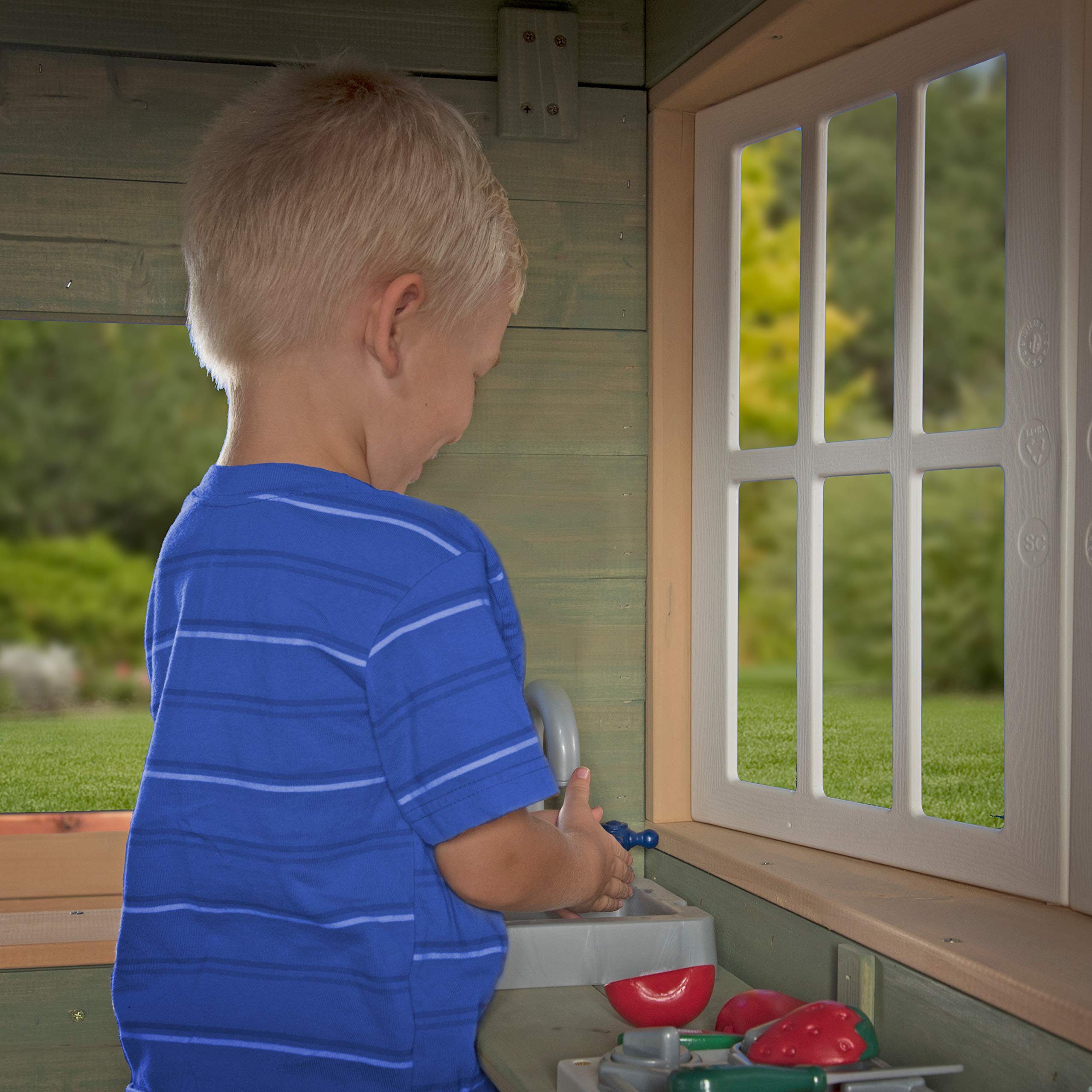 【Baby&Kids】Victorian Inn All Cedar Outdoor Wooden Playhouse