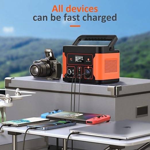Tiexei Portable Power Station 600W, 512Wh LiFePO4 Battery Pack