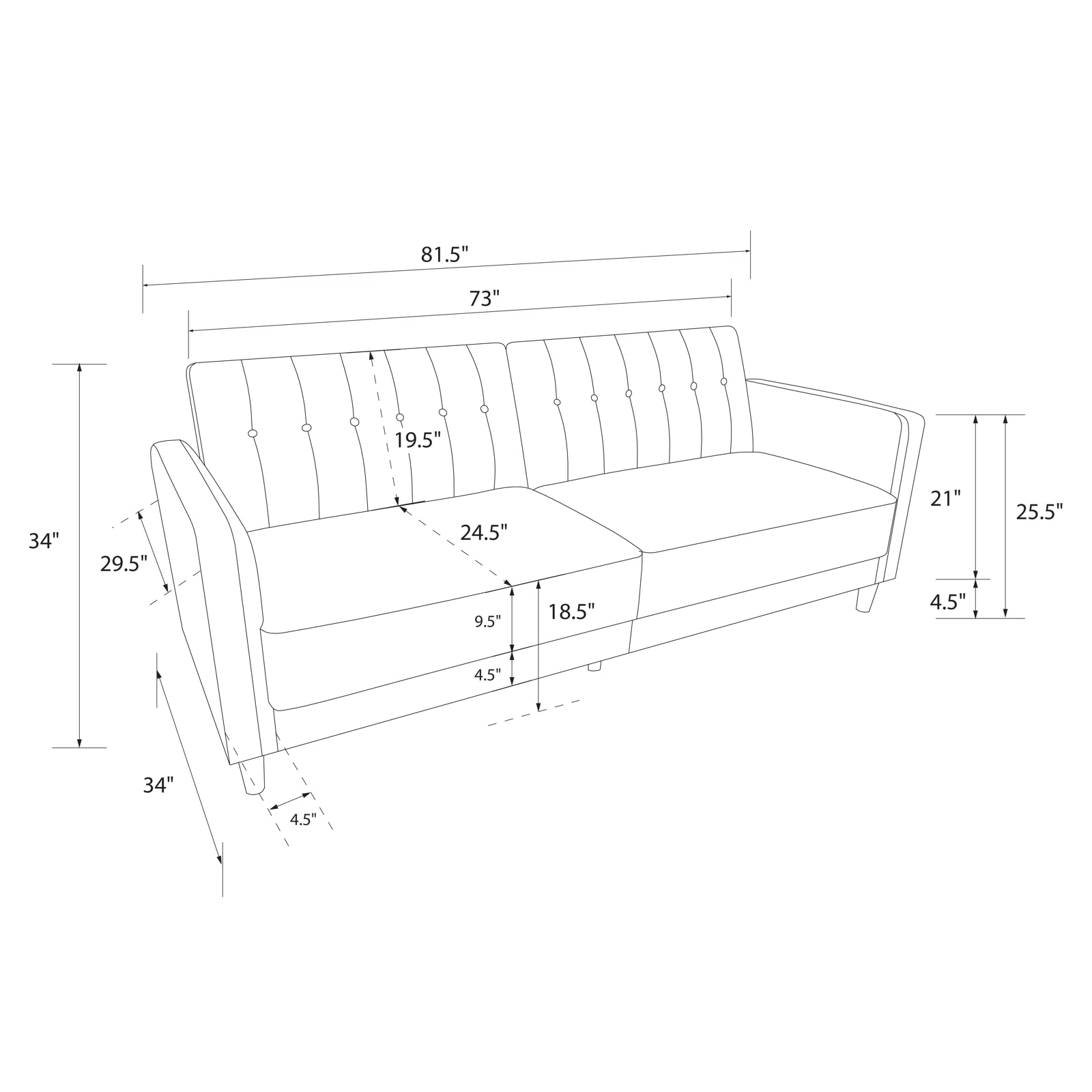 【Furniture】Perdue 81.5