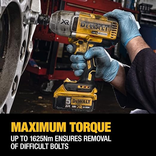 DEWALT DCF899N-XJ, 18 V XR Brushless 1/2 Inch High Torque Impact Wrench (950 Nm), Bare Unit, Yellow/Black