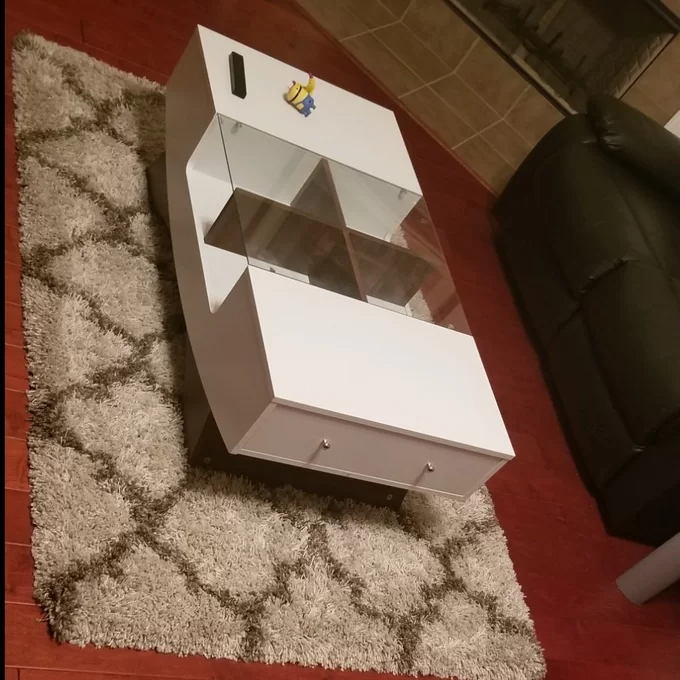 【Furniture】Madilynn Trestle Coffee Table with Storage