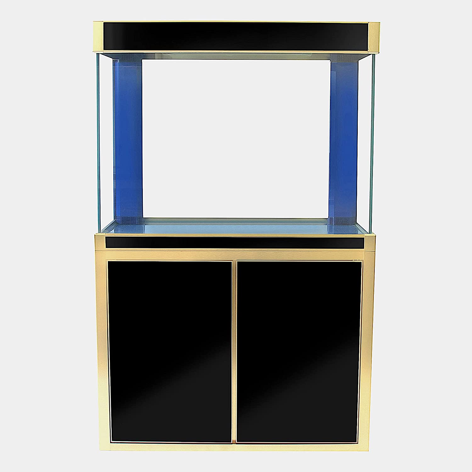 【Pet】170 Gallon Aquarium Fish Tank LED Light Pump Freshwater Filter Upright Fishtank Stand